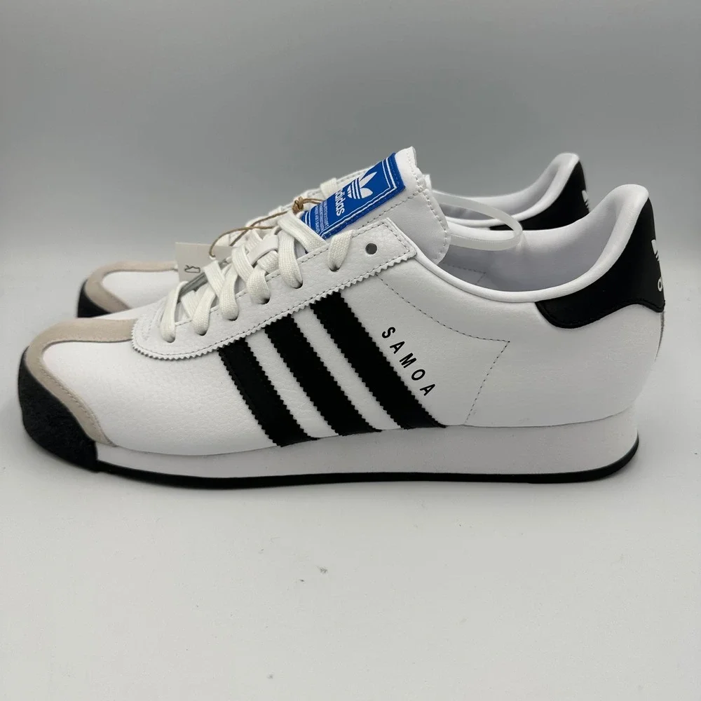 Adidas Samoa OG Classic Sneakers Shoe 3 Stripe White‎ Black Men's 10.5 DS No Box